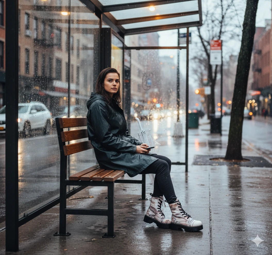 1103 Mermer Desenli Kışlık Uzun  Bot