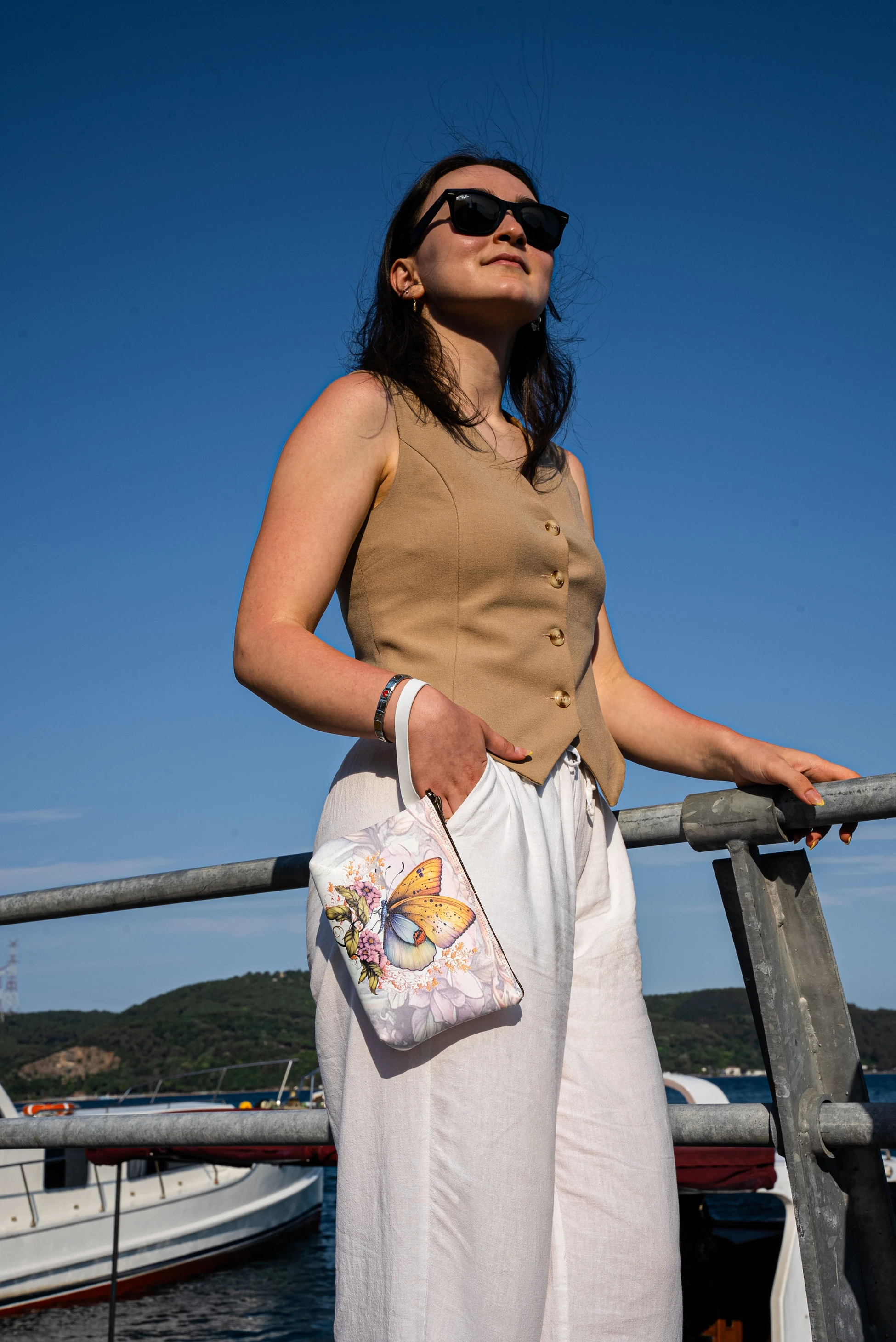 C134 Renkli Kelebek Baskılı Cüzdan