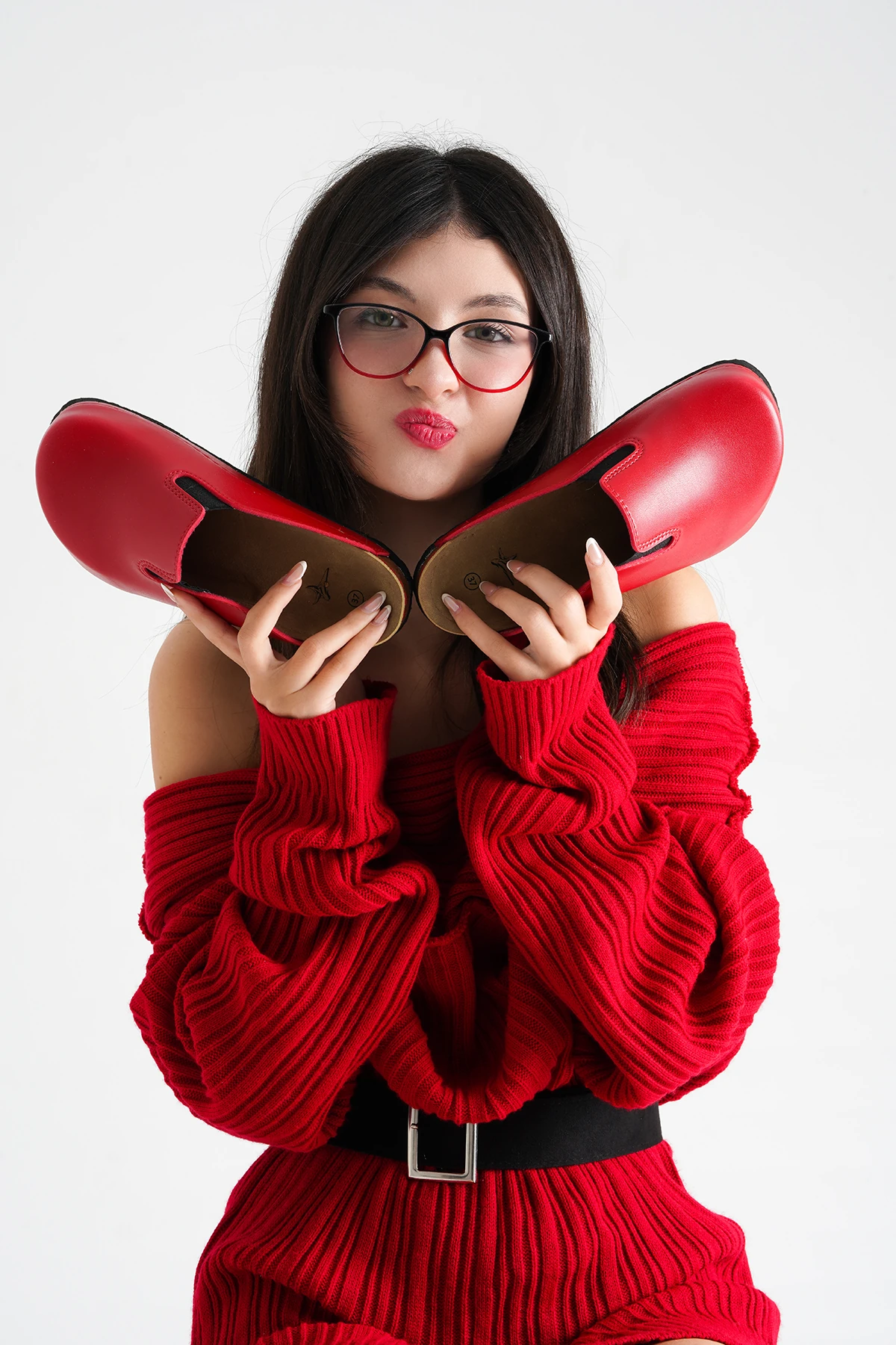 6359 Kırmızı Renkli Sek Sabo Terlik