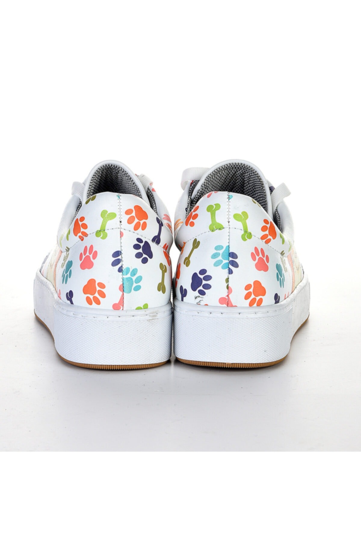 6414 Renkli Patiler Desen Beyaz Desen Sneakers