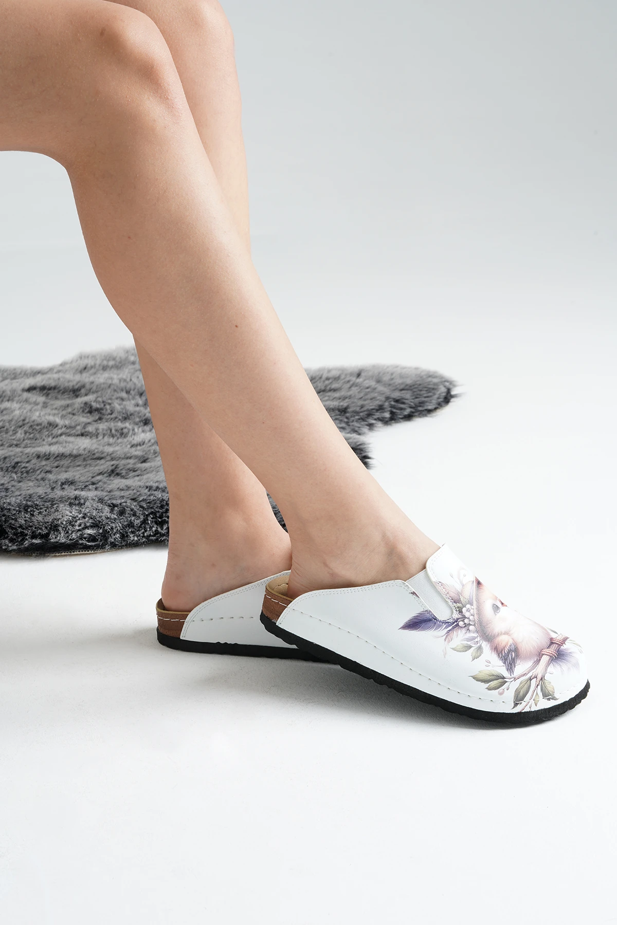 8014 Şirin Kız Baskılı Sabo Terlik