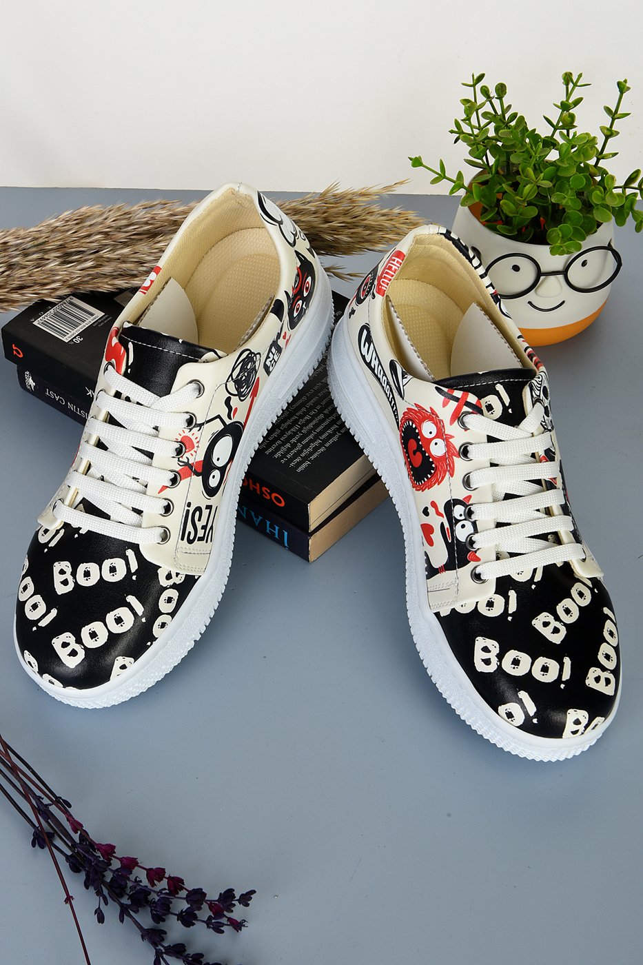 6049 Boo Yazılı Sneakers