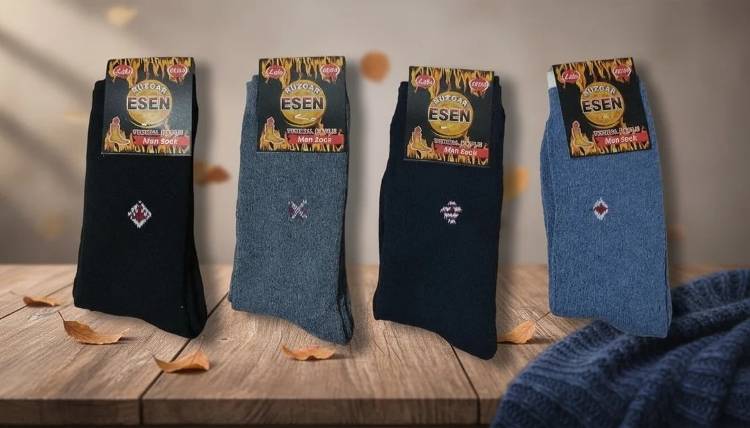 Erkek Kışlık Havlu Uzun Çorap 12'Li Paket