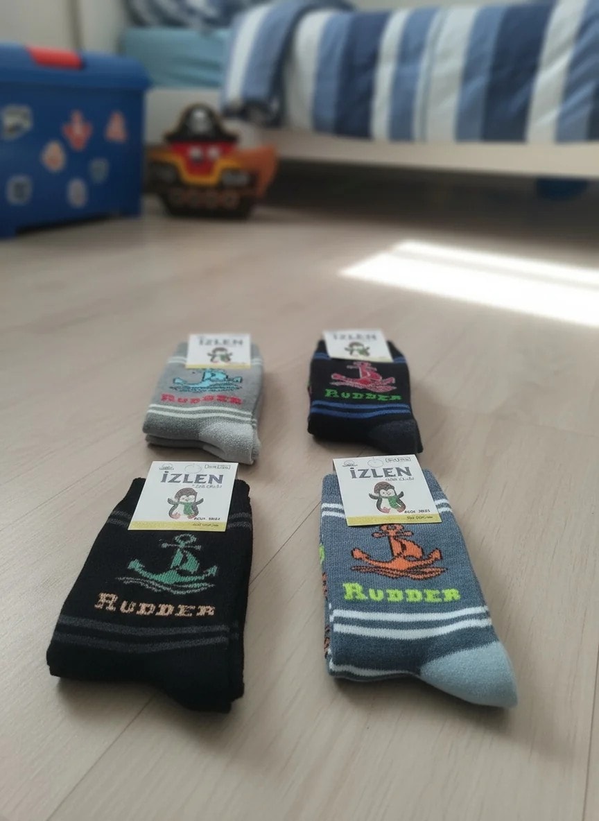 Erkek Çocuk Kışlık Uzun Havlu Çorap 12'Li Paket