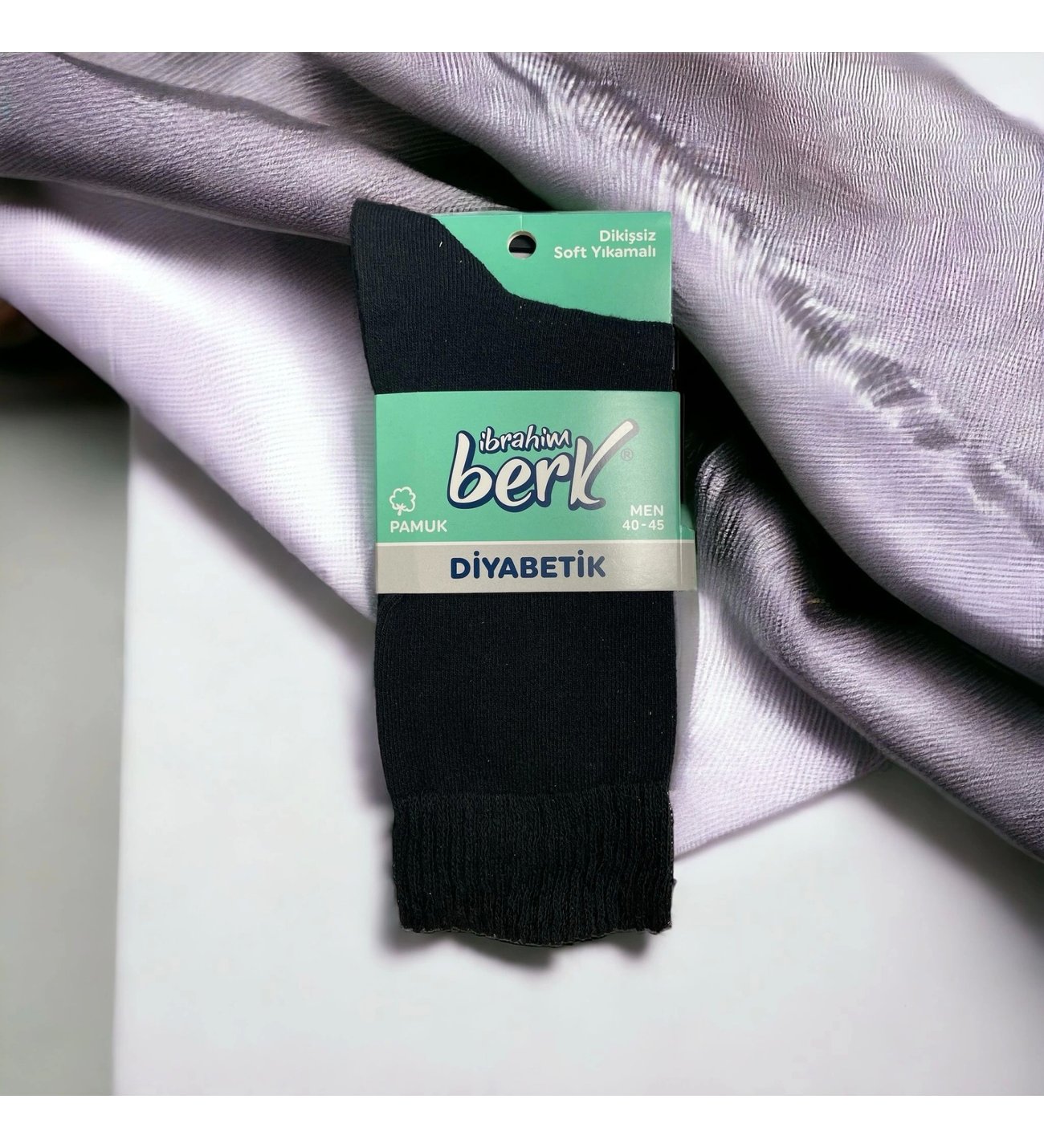 Diyabetik Dikişsiz Erkek Siyah Şeker Çorabı 12'Li Paket