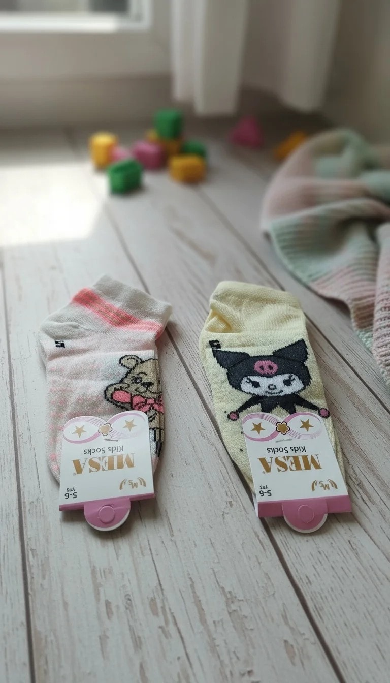 5-6 Yaş Kız Çocuk Mevsimlik Patik Çorap 12'li Paket
