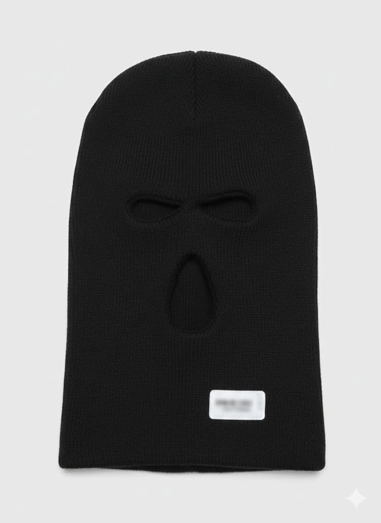 Unisex Triko Kar Maskesi Siyah 1 Adet