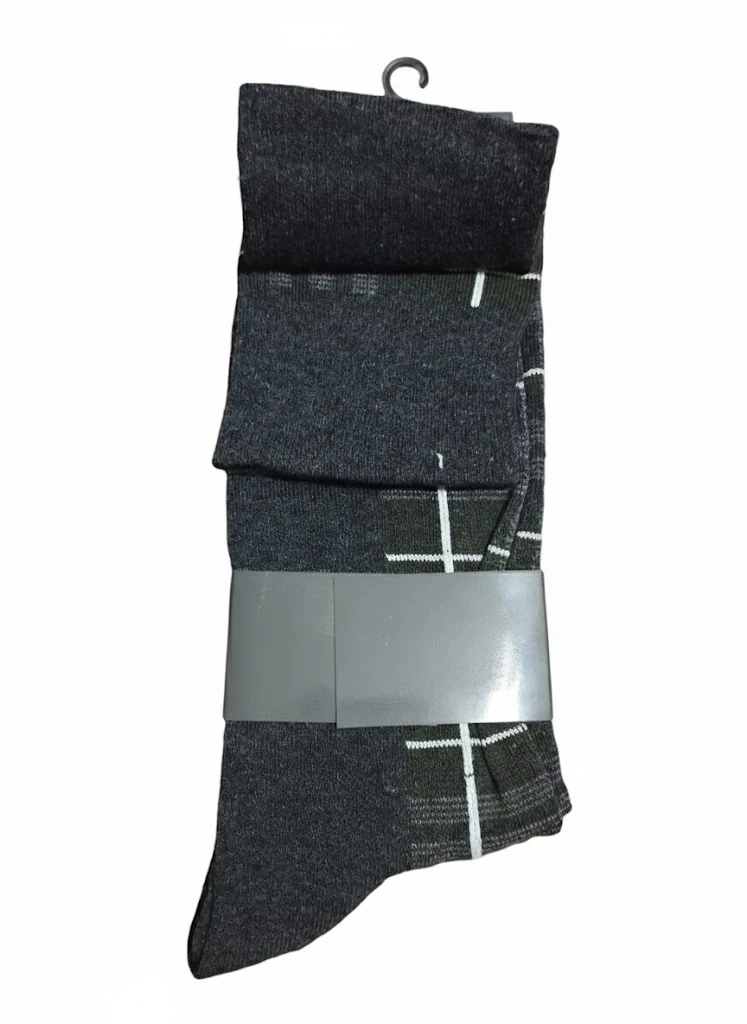 Erkek İhracat Mevsimlik Uzun Çorap Karışık Koyu Renkler 12'li Paket