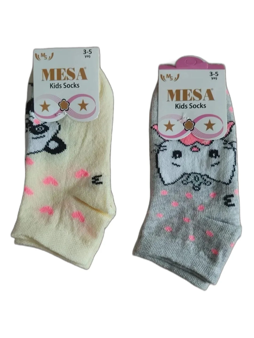 3-5 Yaş Kız Çocuk Mevsimlik Patik Çorap 12'li Paket