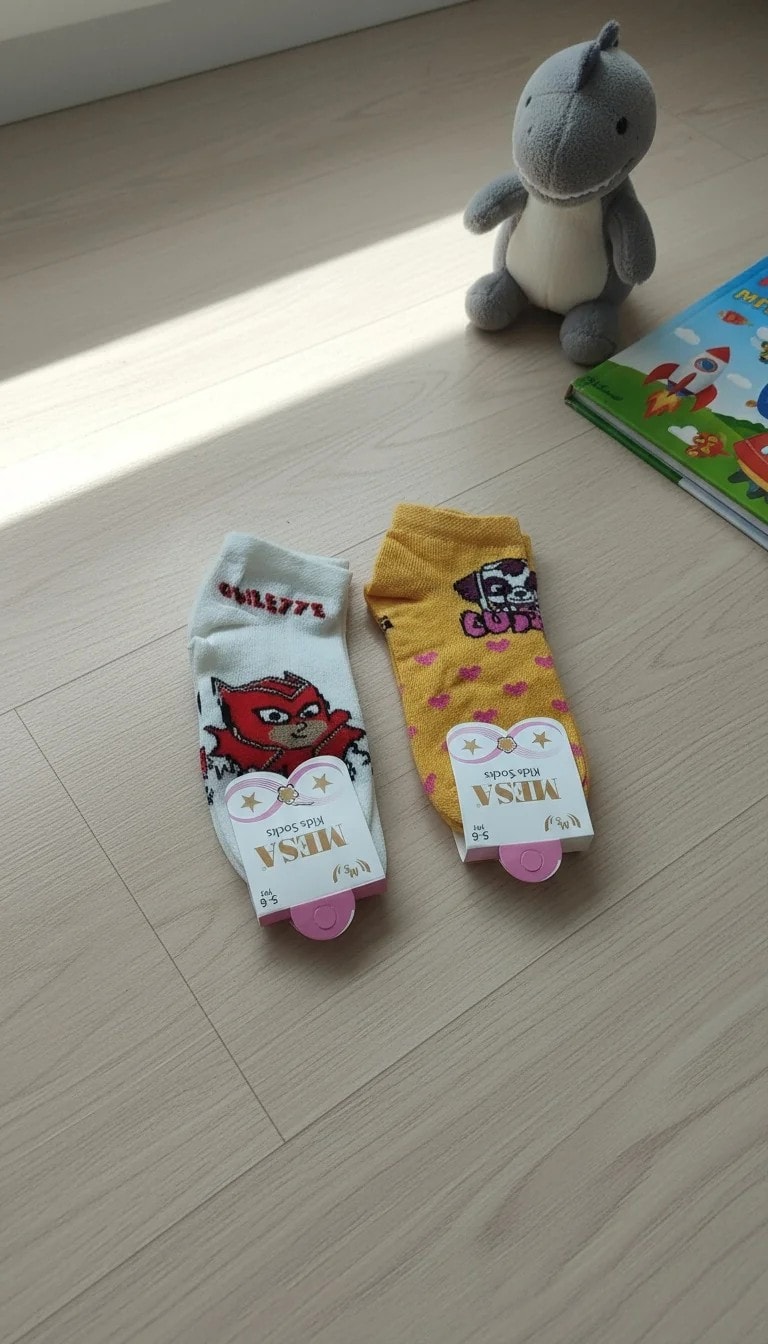 5-6 Yaş Kız Çocuk Mevsimlik Patik Çorap 12'li Paket