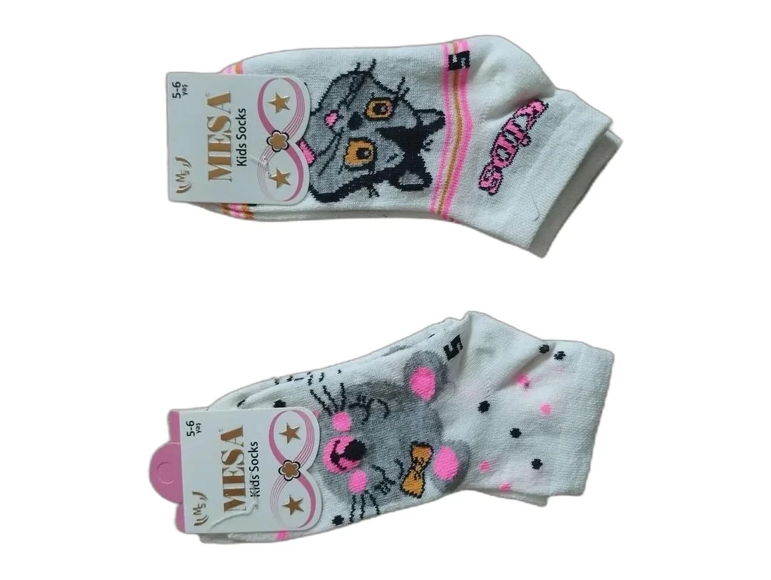 5-6 Yaş Kız Çocuk Mevsimlik Patik Çorap 12'li Paket