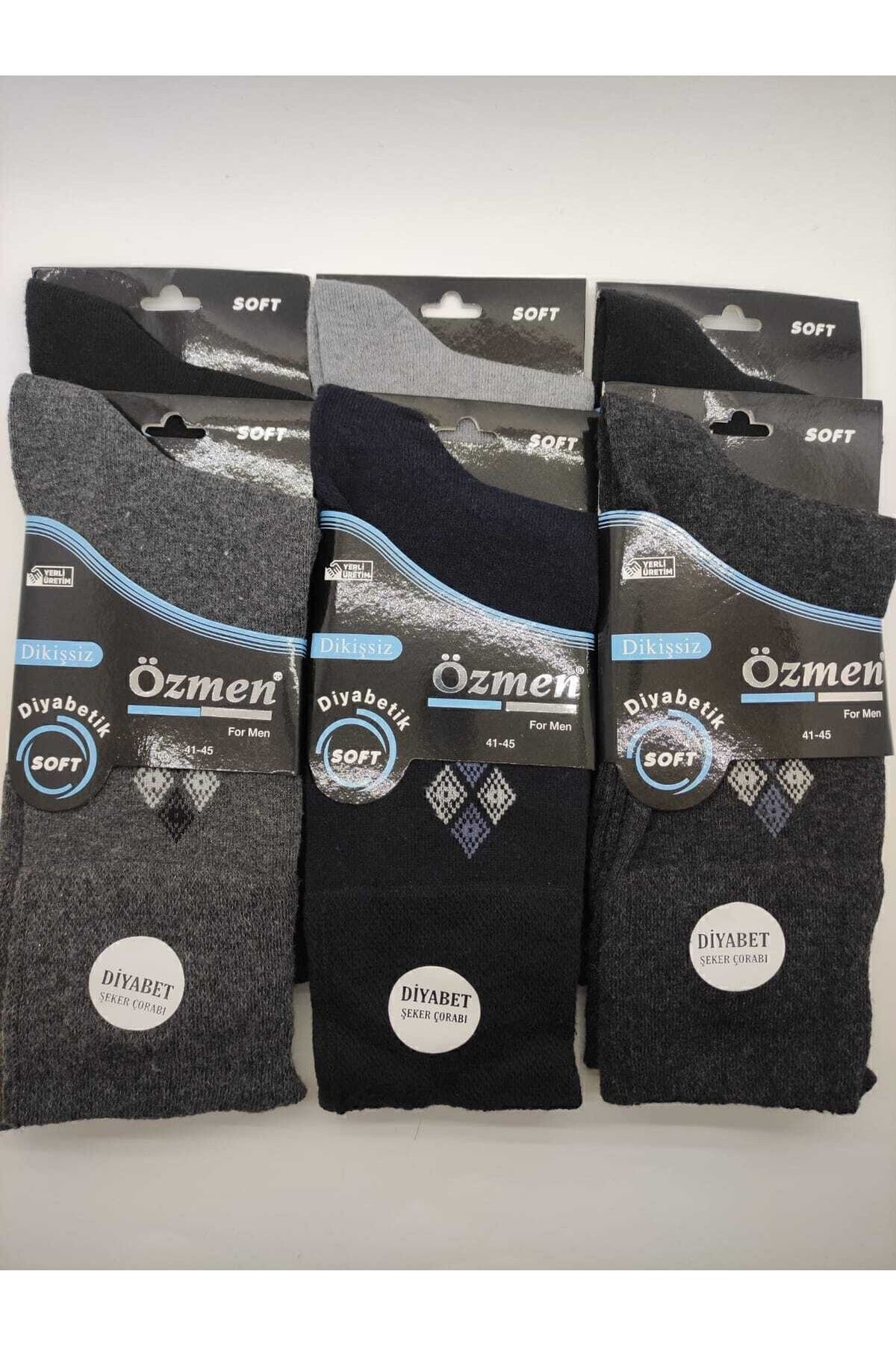 6'lı Diyabetik Dikişsiz Şeker Çorabı