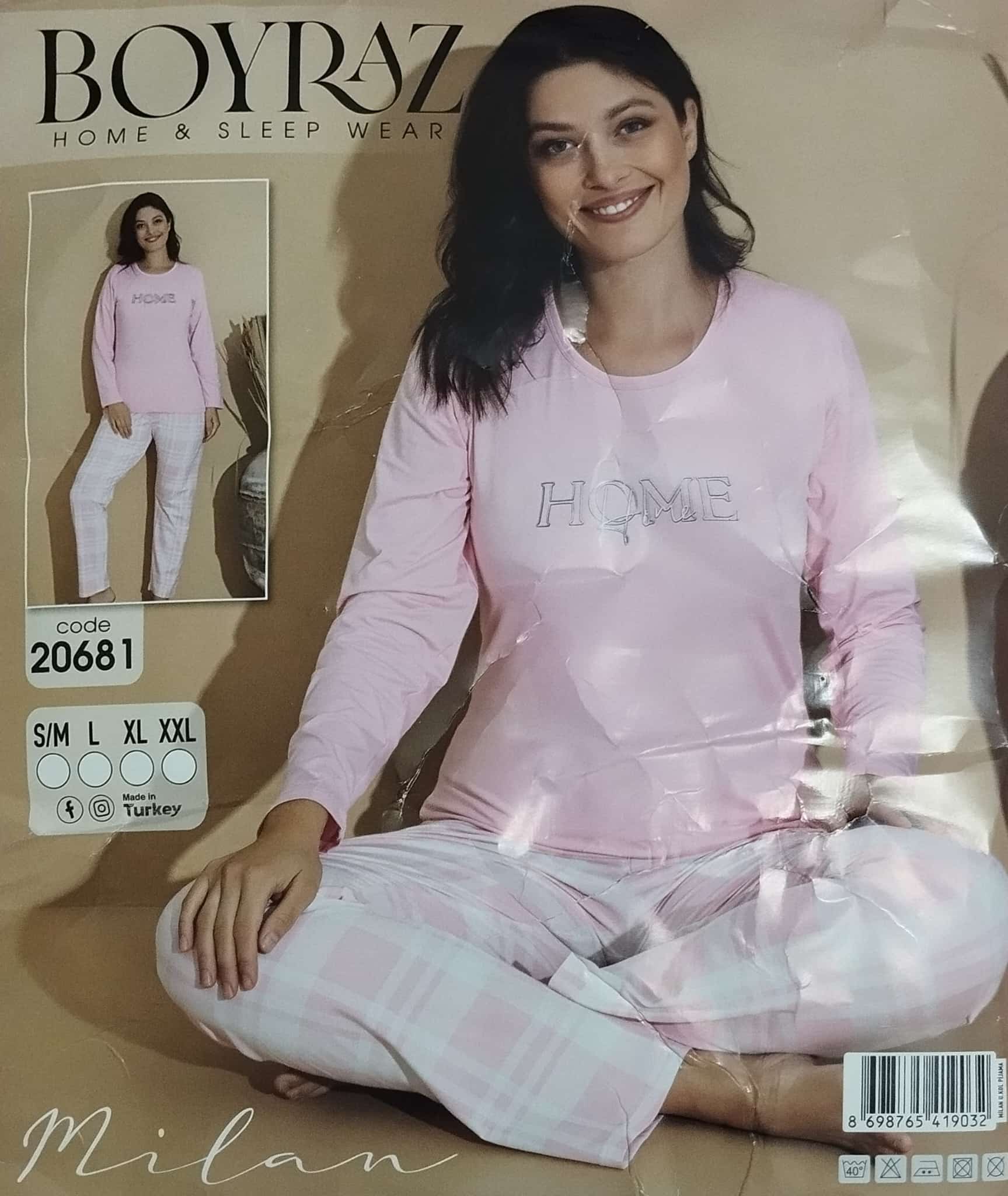 2XL Beden Milan Kumaş Pijama Takımı