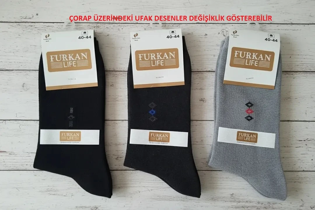 Erkek Mevsimlik Uzun Çorap 12'Li Paket
