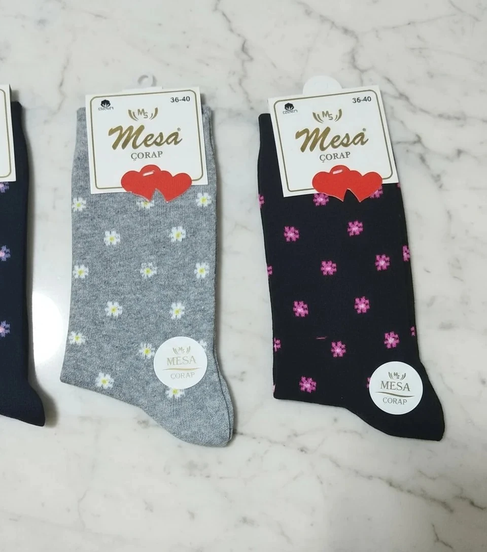 Bayan Mevsimlik Uzun Çorap 12'li Paket