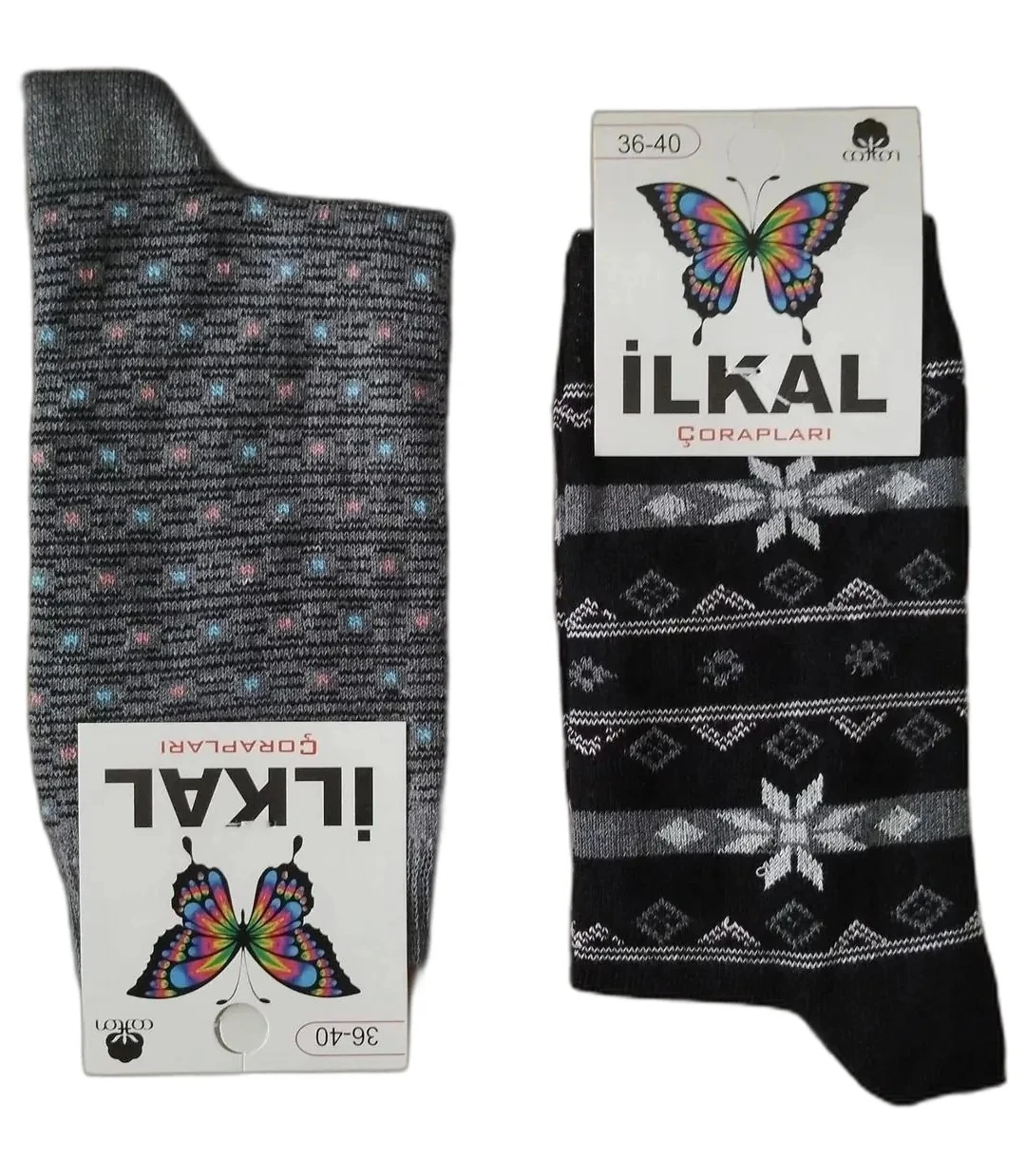 Bayan Mevsimlik Uzun Çorap 12'li Paket