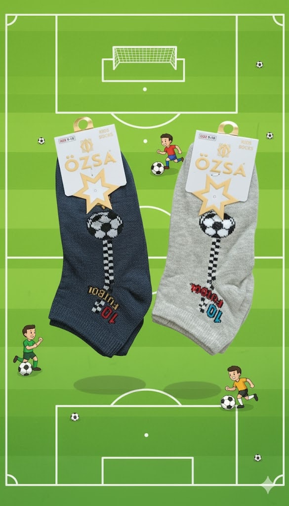 12 Çift 9-10 Yaş Erkek Çocuk  Patik Çorap
