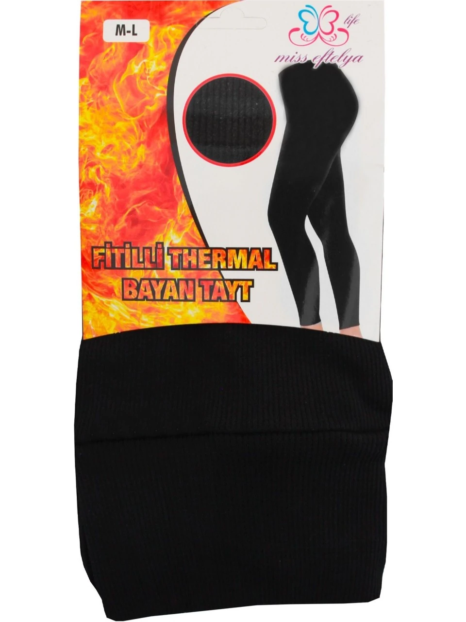 Siyah Bayan Fitilli Şardonlu Termal Tayt