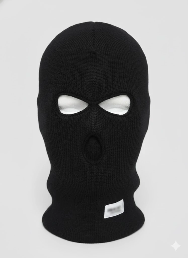 Unisex Triko Kar Maskesi Siyah 1 Adet