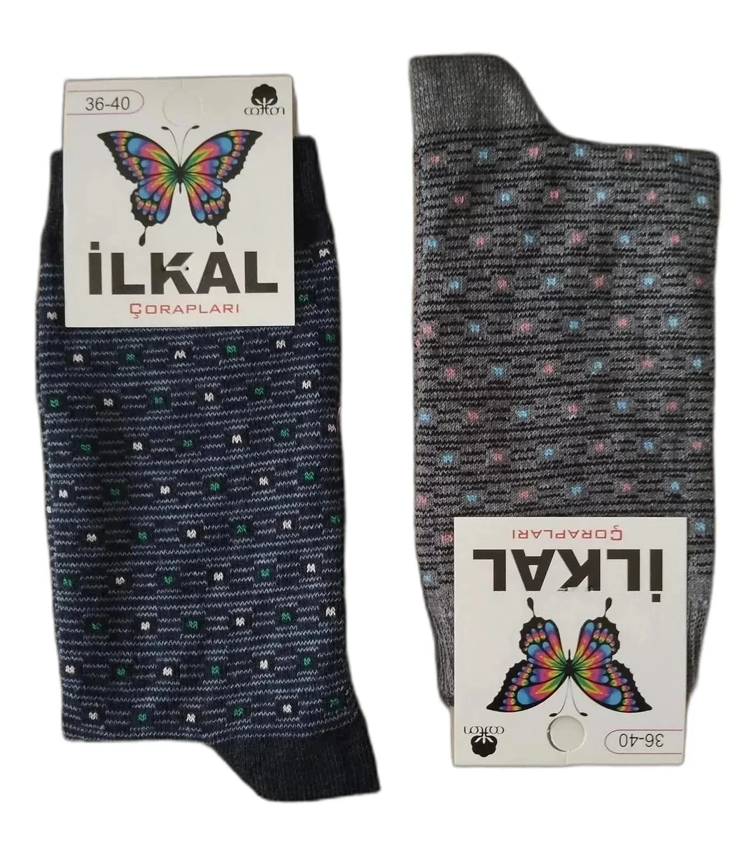 Bayan Mevsimlik Uzun Çorap 12'li Paket