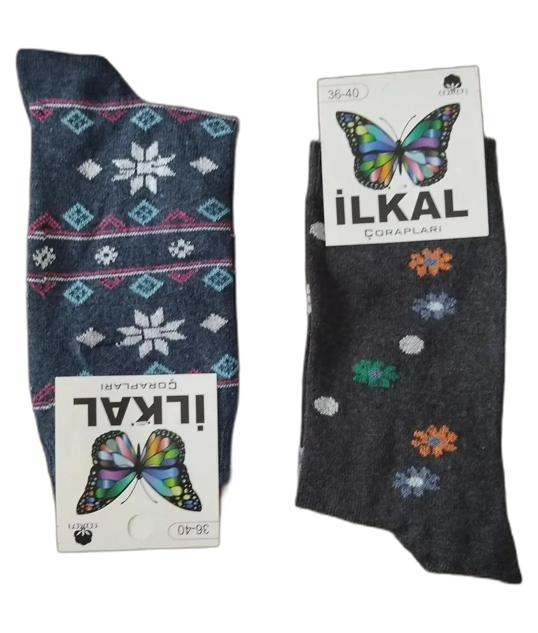 Bayan Mevsimlik Uzun Çorap 12'li Paket