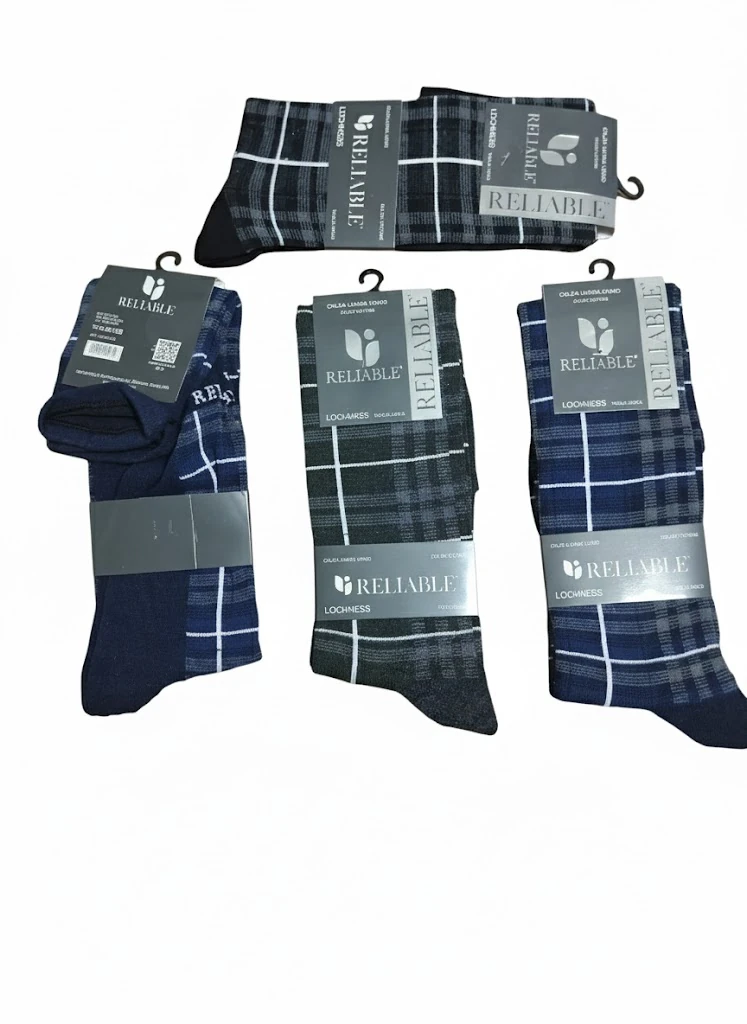 Erkek İhracat Mevsimlik Uzun Çorap Karışık Koyu Renkler 12'li Paket