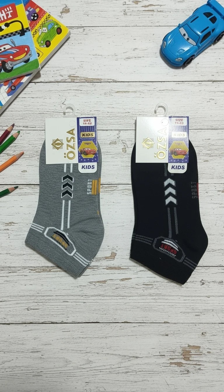 12'Li Mevsimlik Erkek Çocuk Patik Çorap