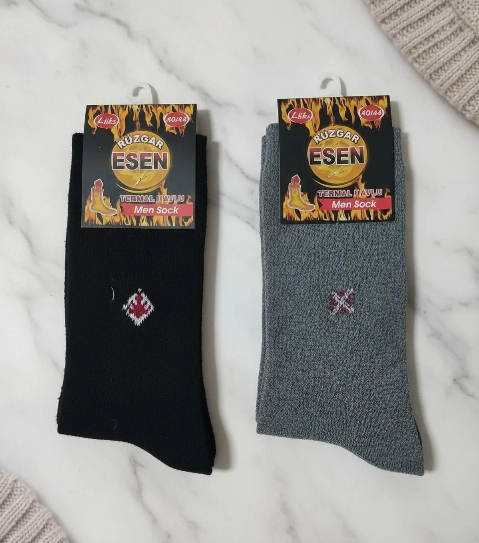 Erkek Kışlık Havlu Uzun Çorap 12'Li Paket
