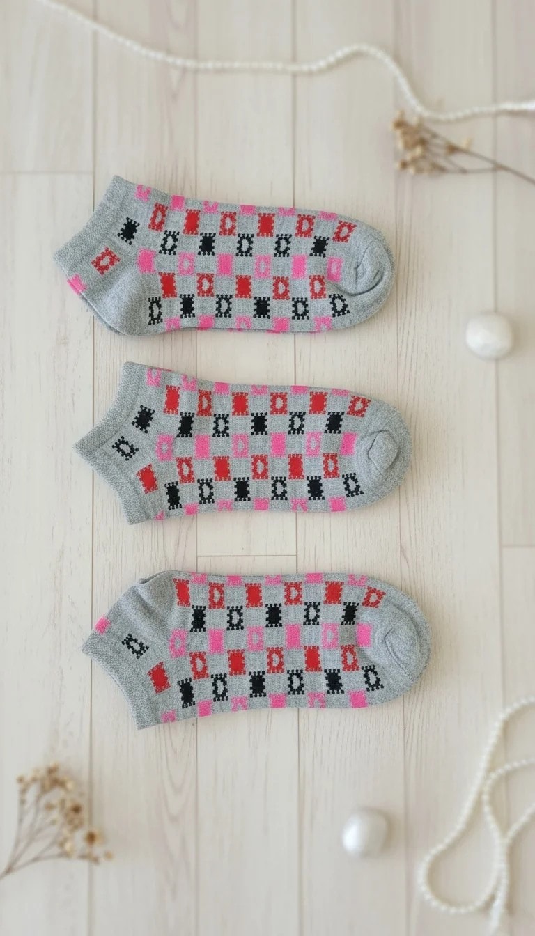 12 Çift Kılçıklı Bayan Patik Çorap