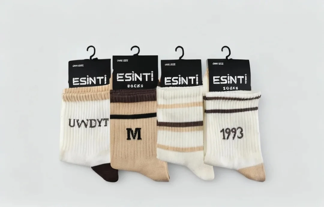 Penye Pamuk Karışık Desenli Kolej Çorap 12'Li Paket