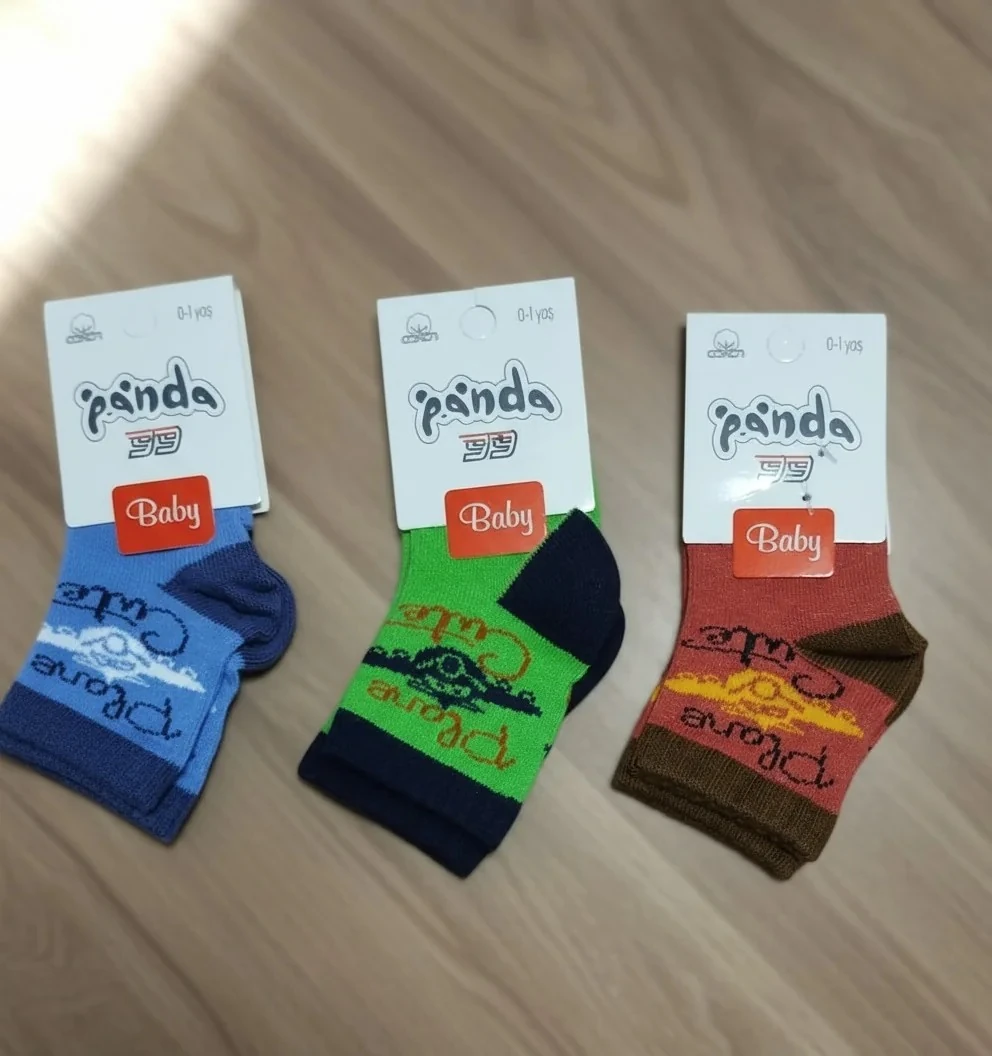 0-1 Yaş Erkek Bebek Çorap 12'Li Paket