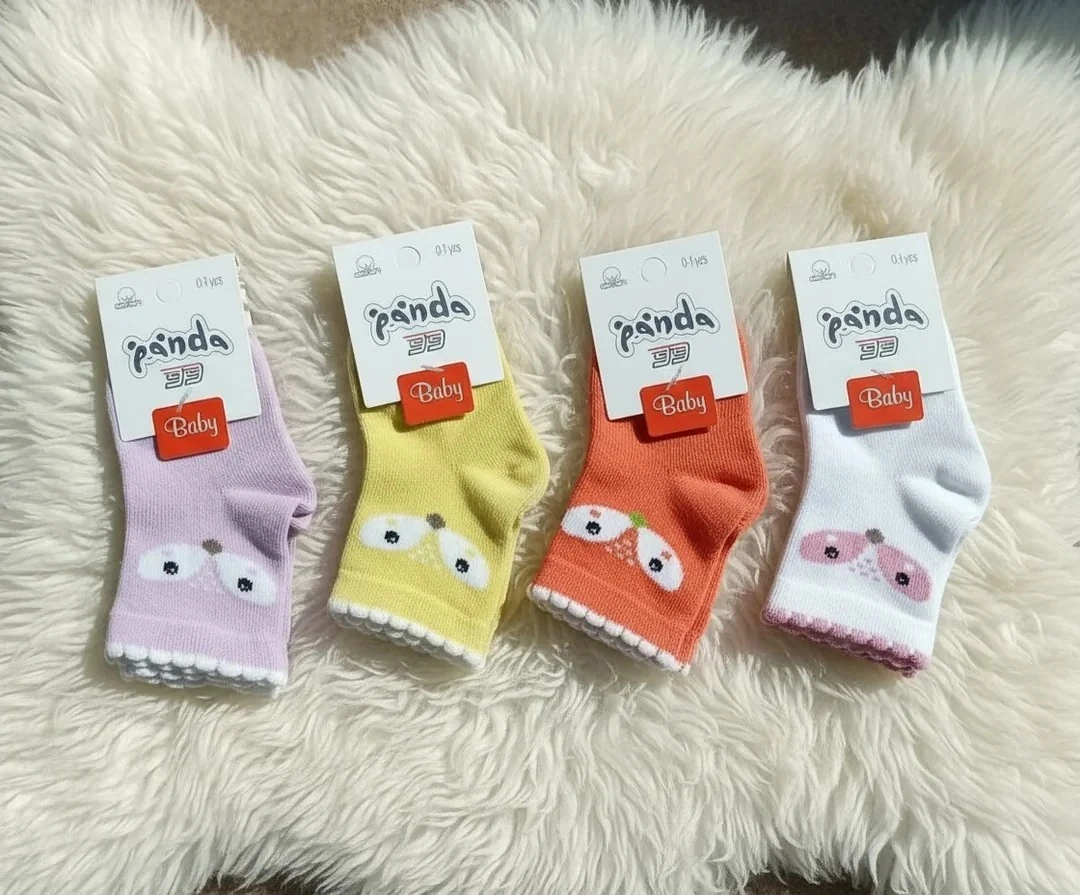 0-1 Yaş Kız Bebek Çorap 12'Li Paket