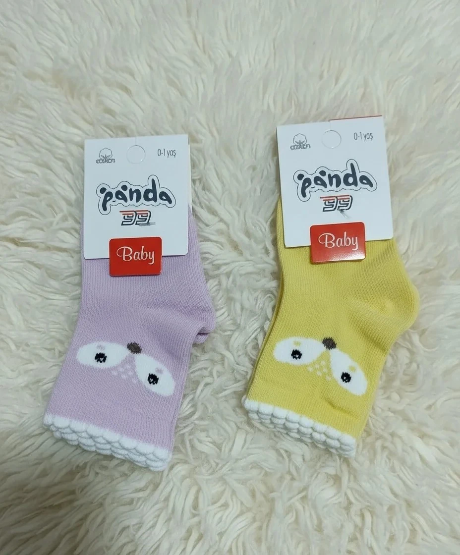 0-1 Yaş Kız Bebek Çorap 12'Li Paket