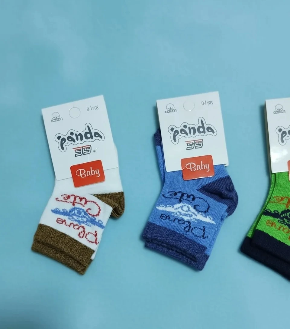 0-1 Yaş Erkek Bebek Çorap 12'Li Paket