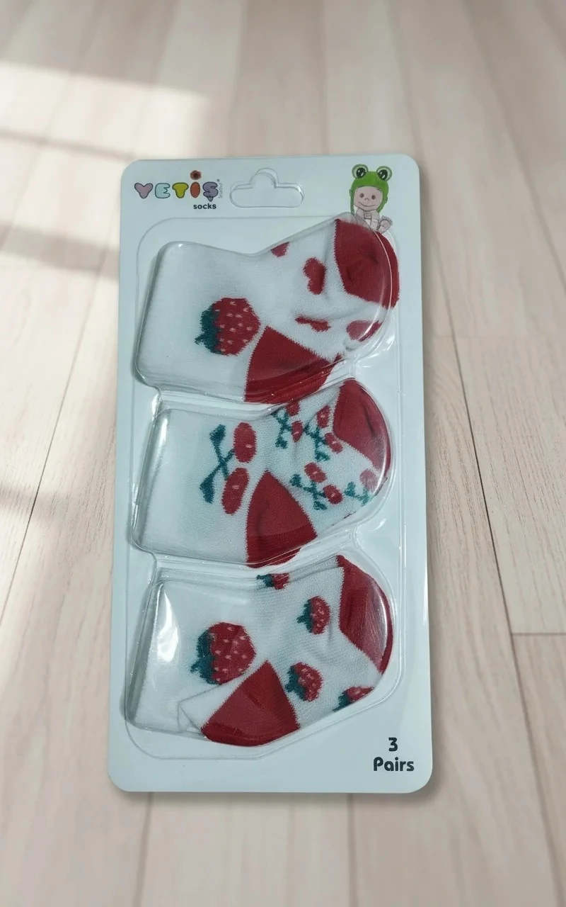0-6 Ay Bebek Çorap 3'Lü Paket