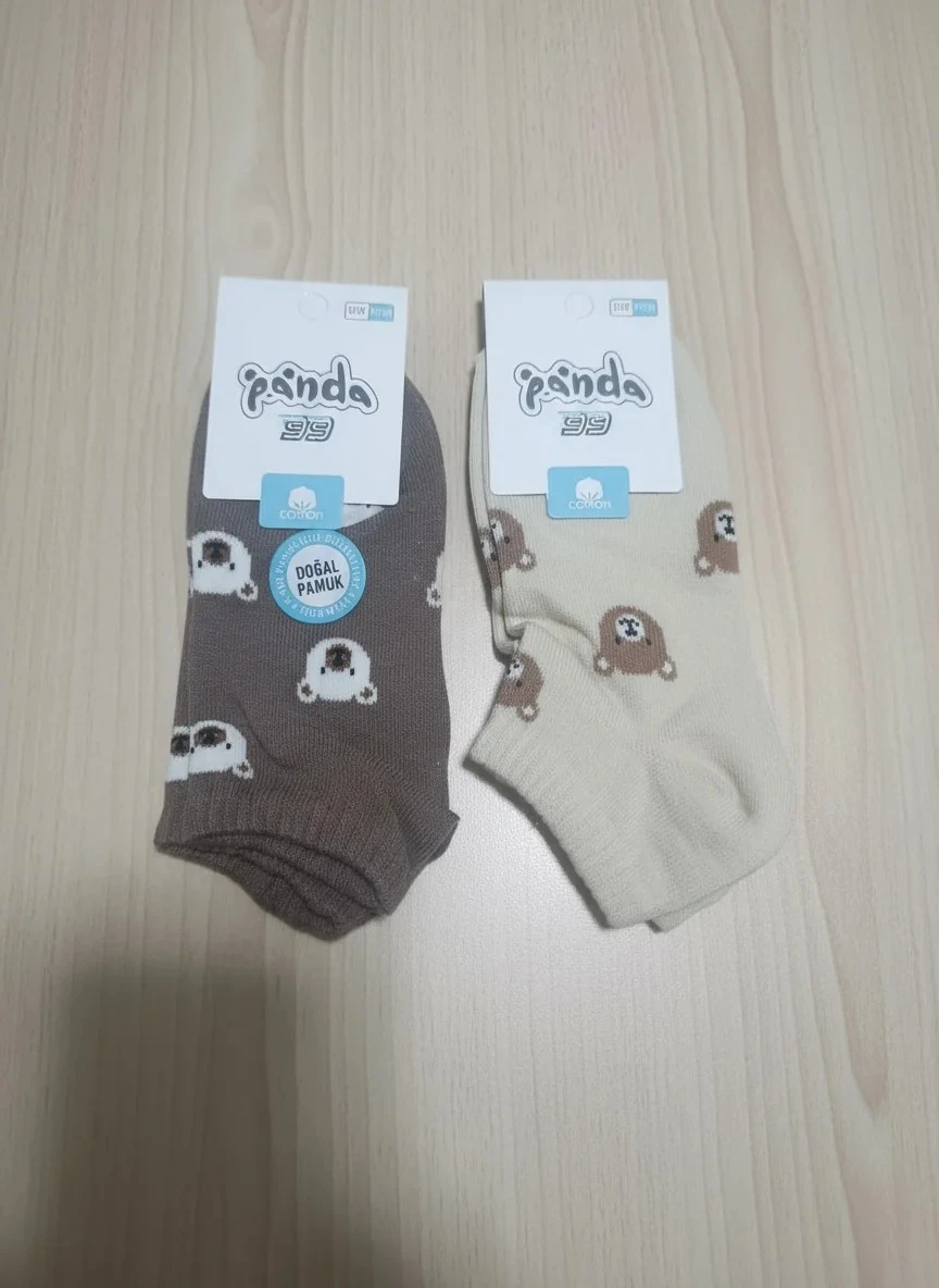 9-10 Yaş Kız Çocuk Mevsimlik Pamuklu Patik Çorap 12'Li Paket