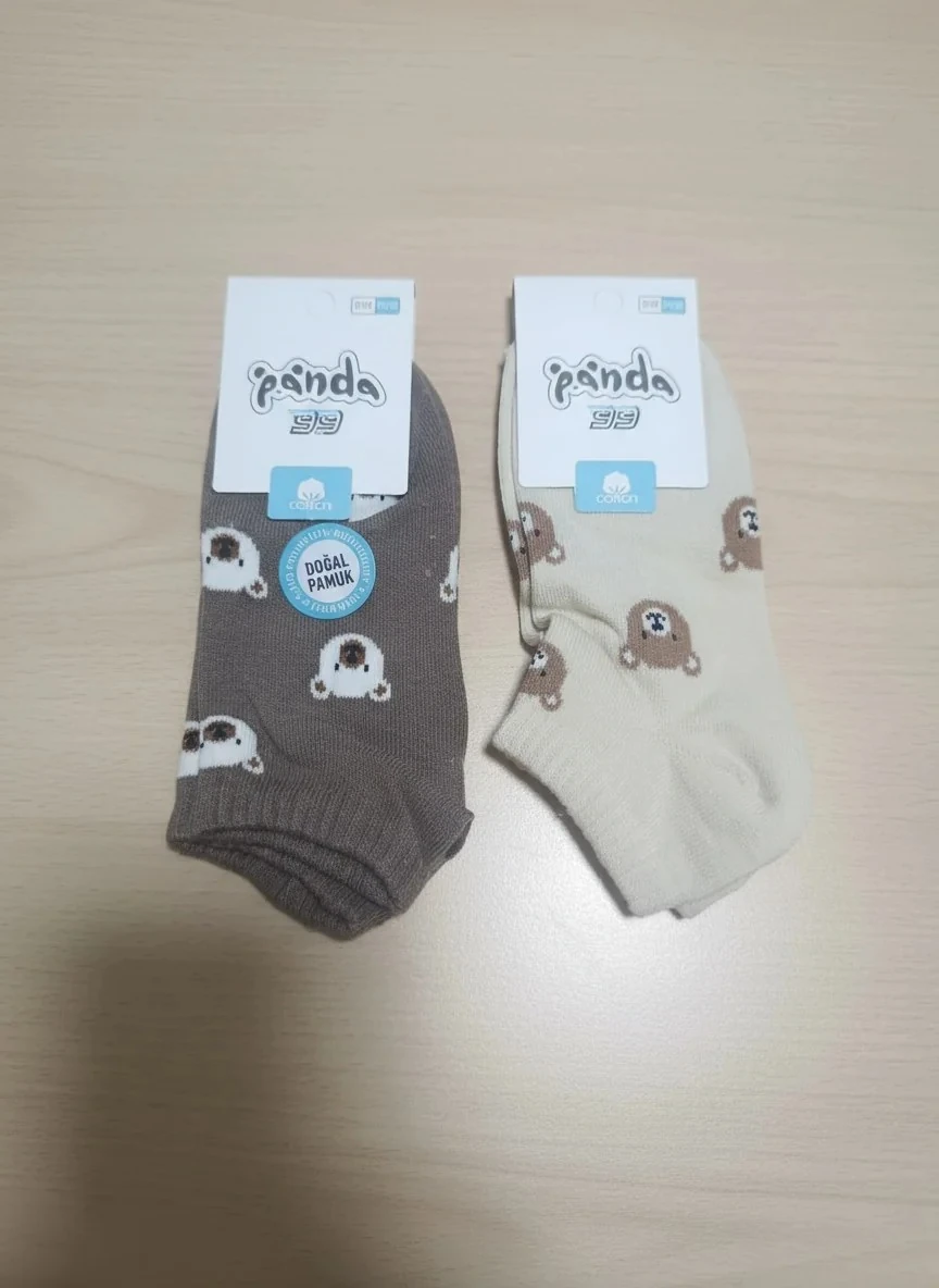 9-10 Yaş Kız Çocuk Mevsimlik Pamuklu Patik Çorap 12'Li Paket
