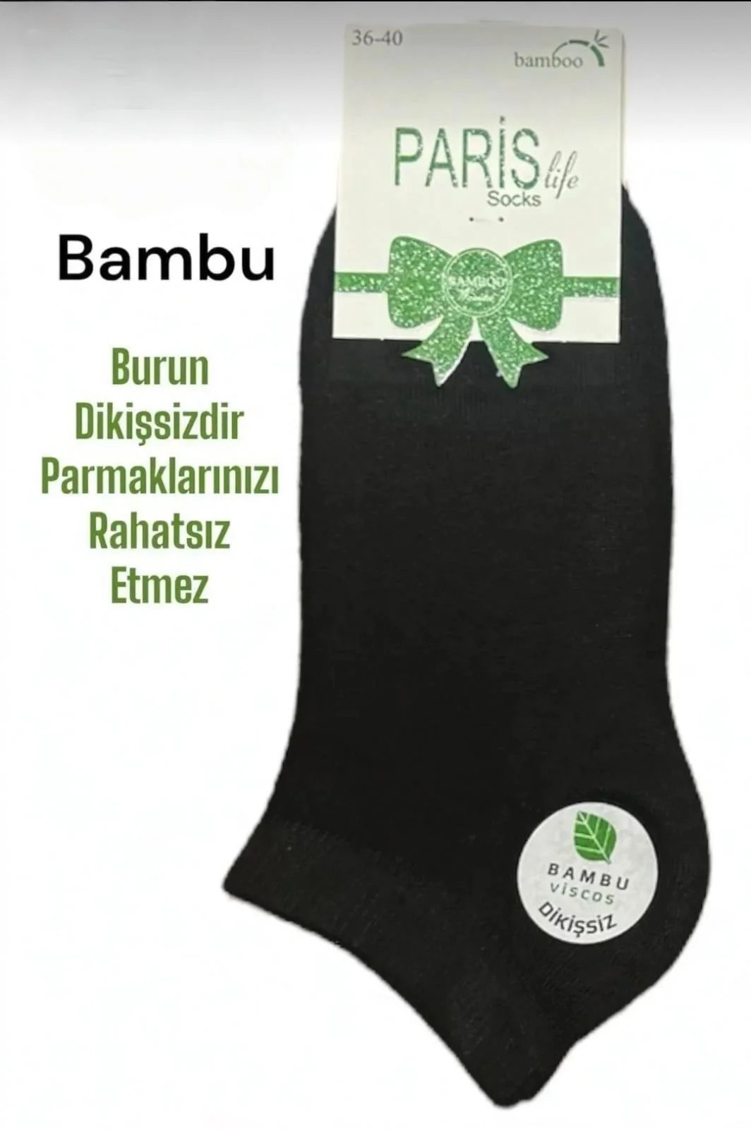 12'Lı Bambu Dikişsiz Bayan Patik Çorap