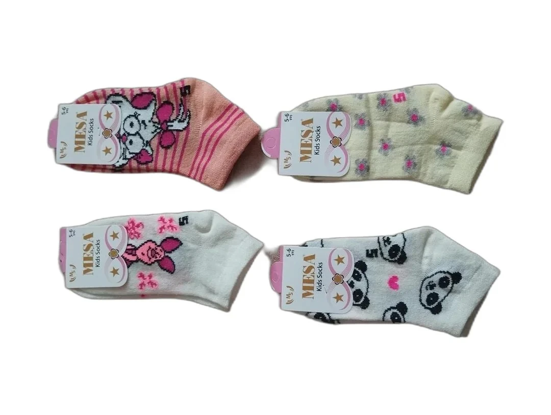 5-6 Yaş Kız Çocuk Mevsimlik Patik Çorap 12'li Paket