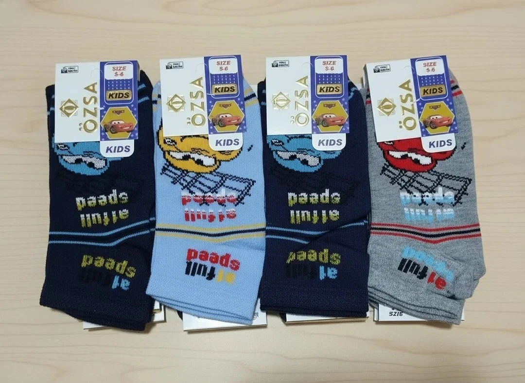12 Çift 5-6 Yaş Erkek Çocuk Patik Çorap