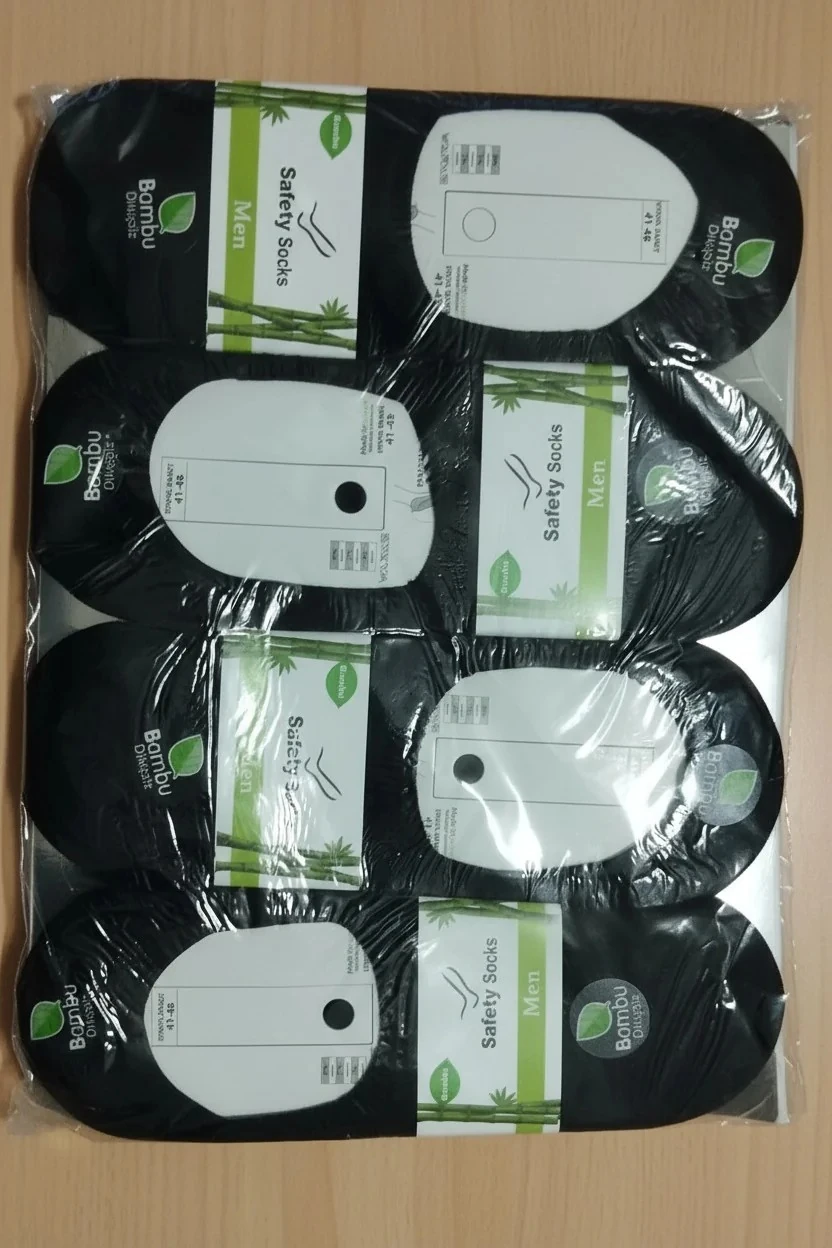 Erkek Bambu Dikişsiz Slikonlu Babet Çorap 12'li Paket