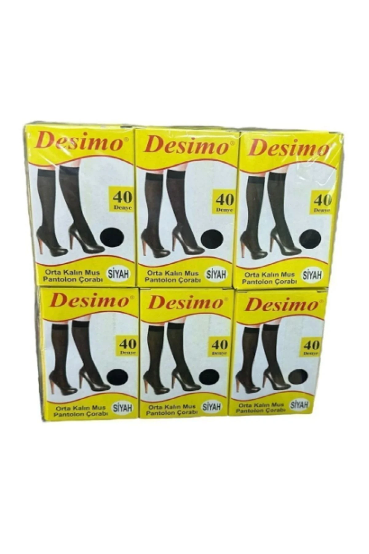 SİYAH ORTA KALIN DİZALTI ÇORAP 12'LI