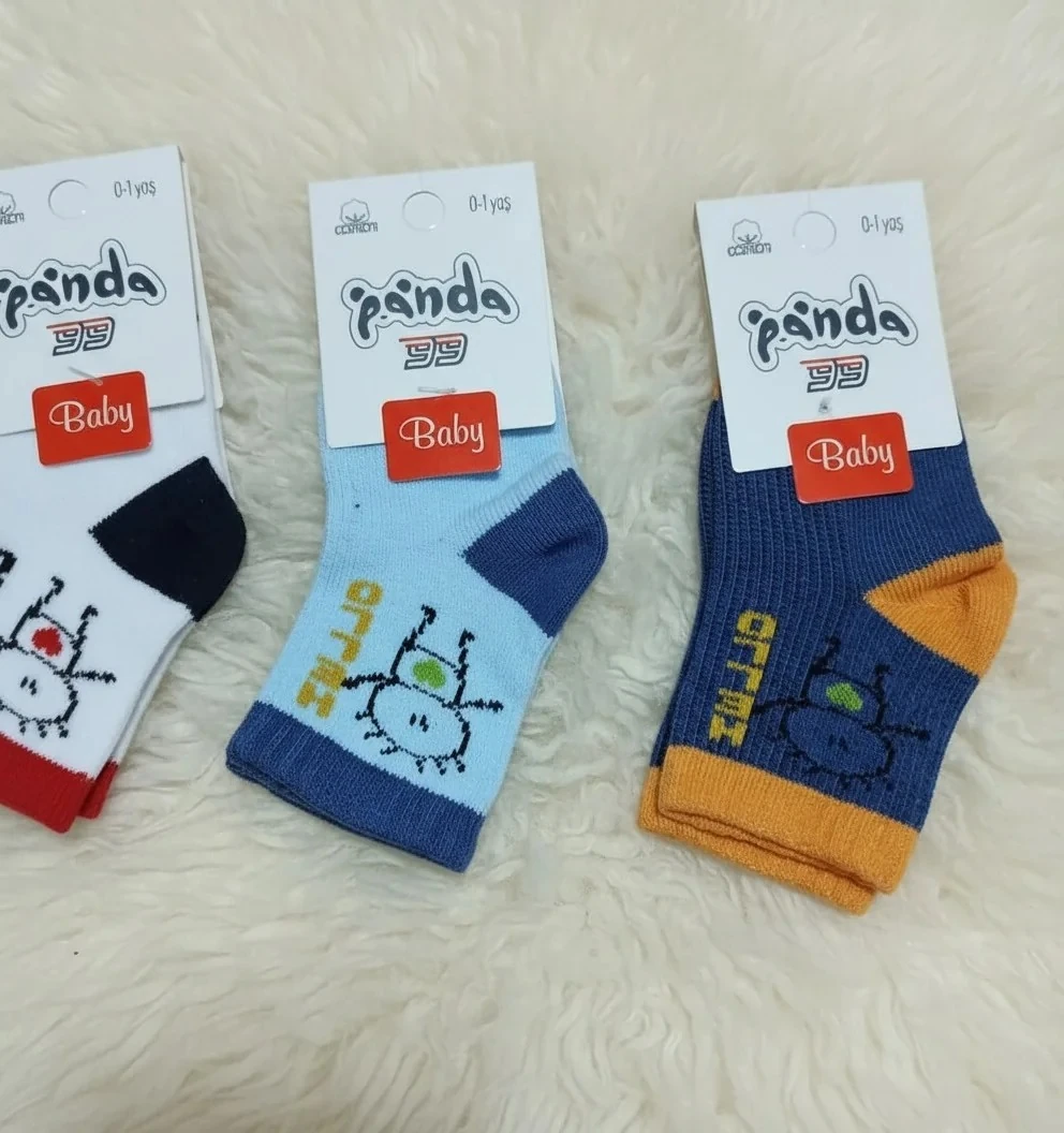0-1 Yaş Erkek Bebek Çorap 12'Li Paket