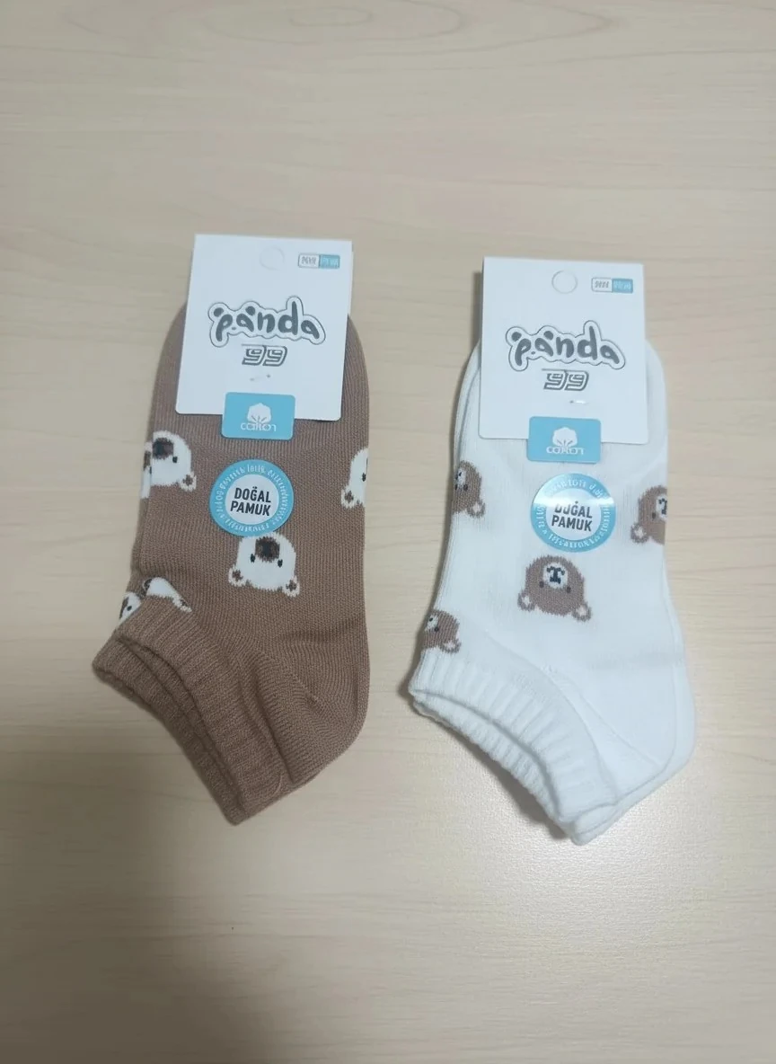 9-10 Yaş Kız Çocuk Mevsimlik Pamuklu Patik Çorap 12'Li Paket