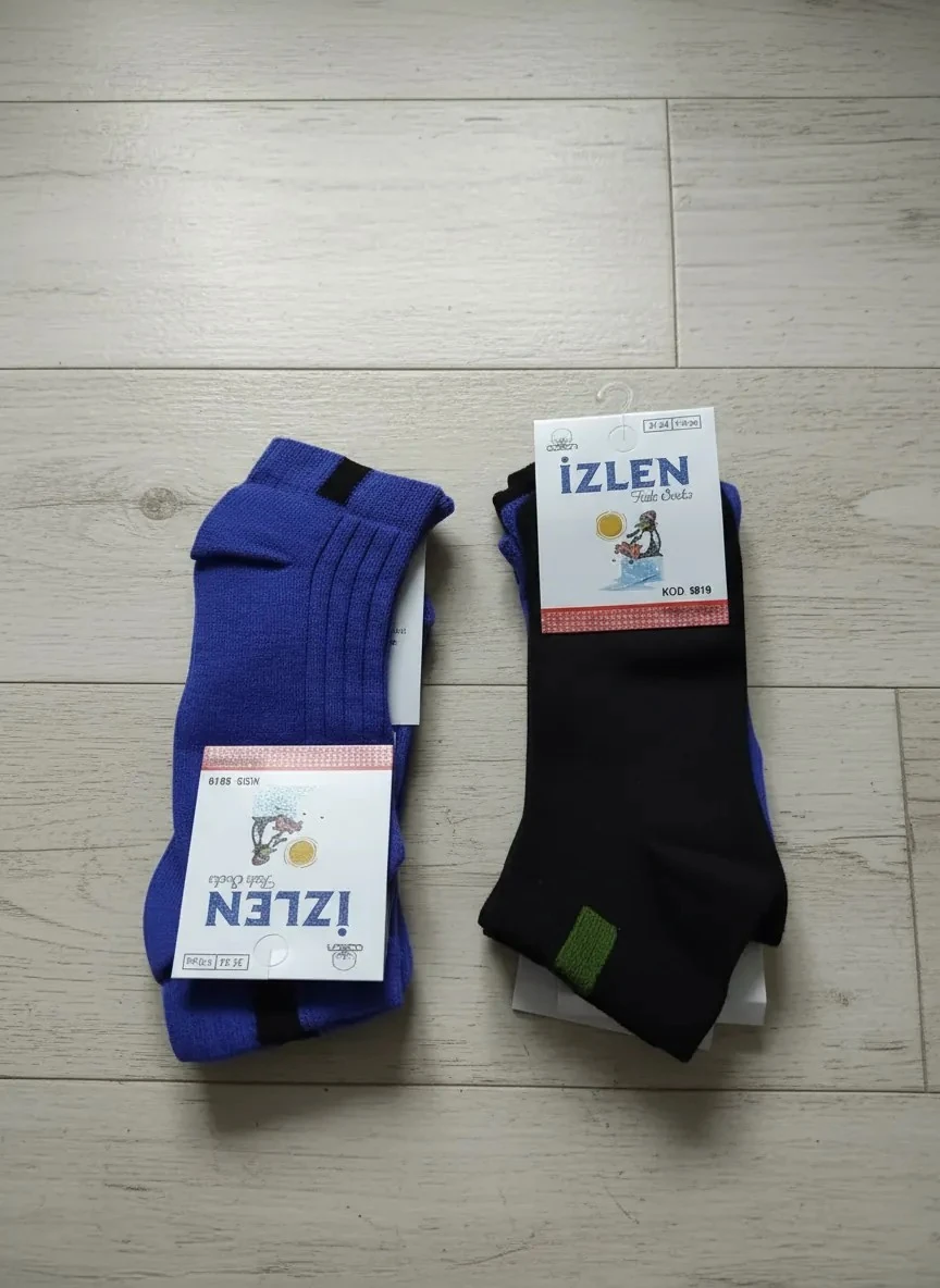 9-10 Yaş Erkek Çocuk Patik Çorap 12'Li Paket