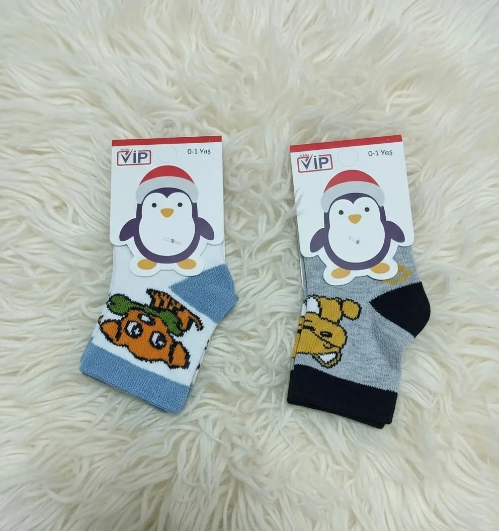 0-1 Yaş Erkek Bebek Çorap 12'Li Paket