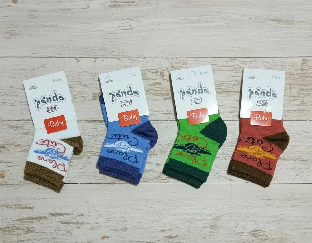 0-1 Yaş Erkek Bebek Çorap 12'Li Paket