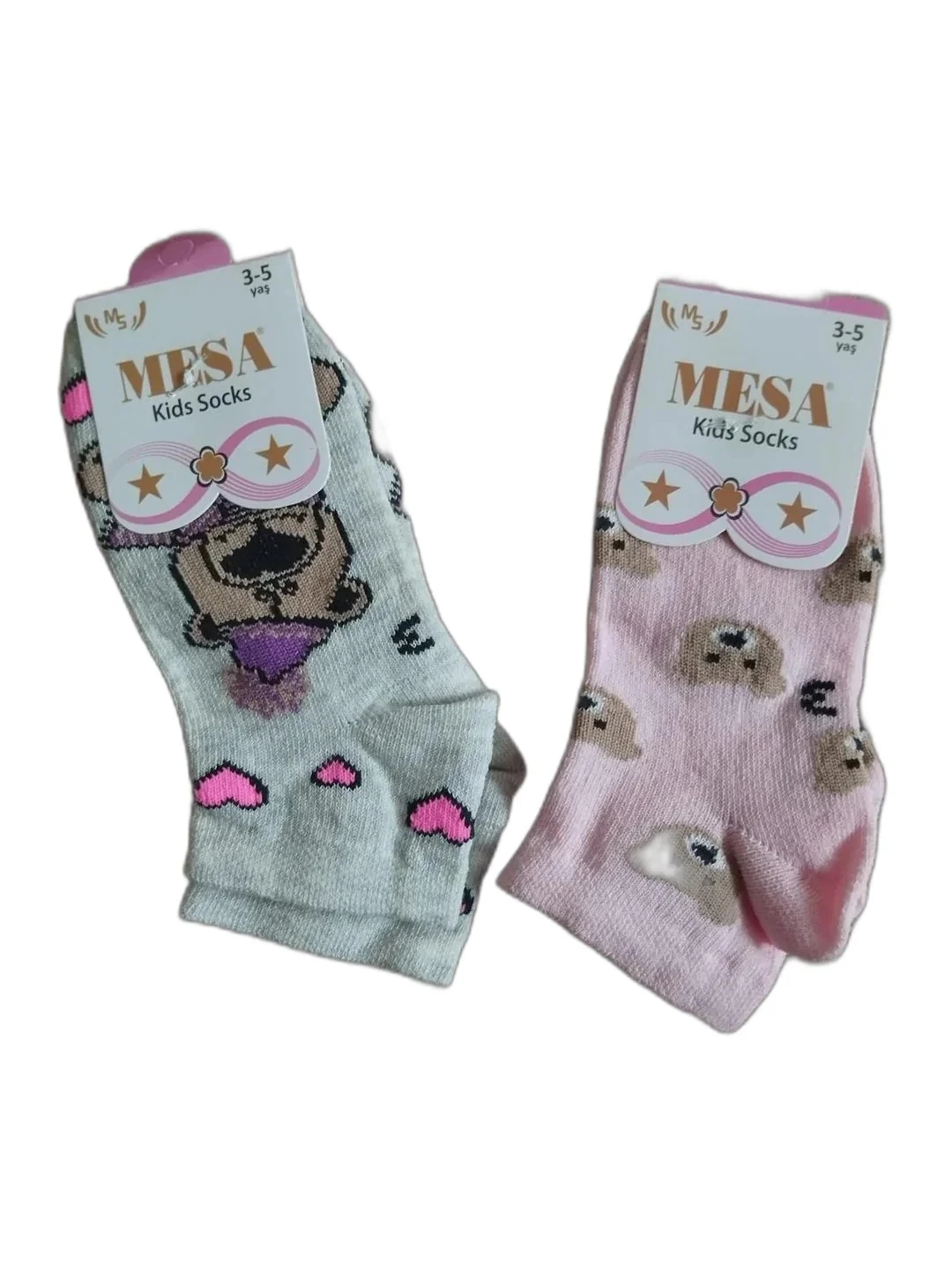 3-5 Yaş Kız Çocuk Mevsimlik Patik Çorap 12'li Paket