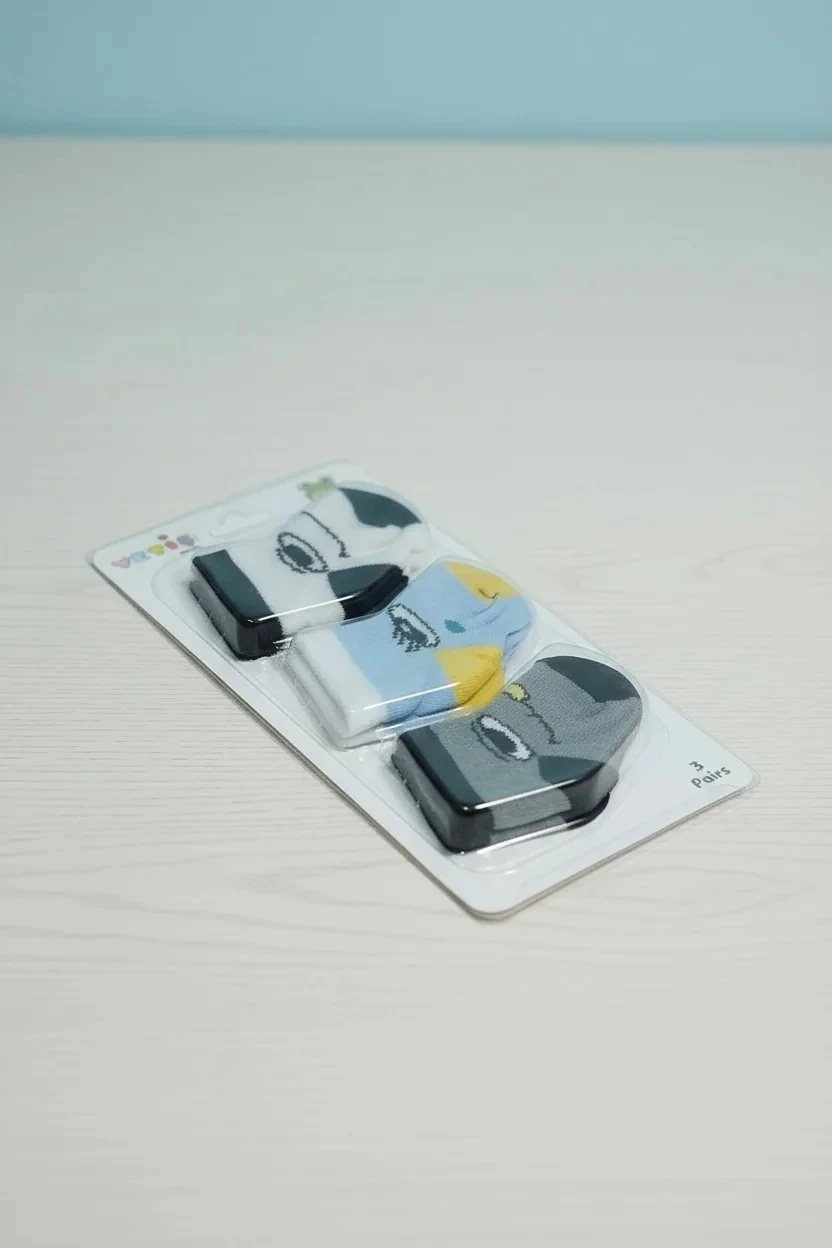 0-6 Ay Bebek Çorap 3'Lü Paket