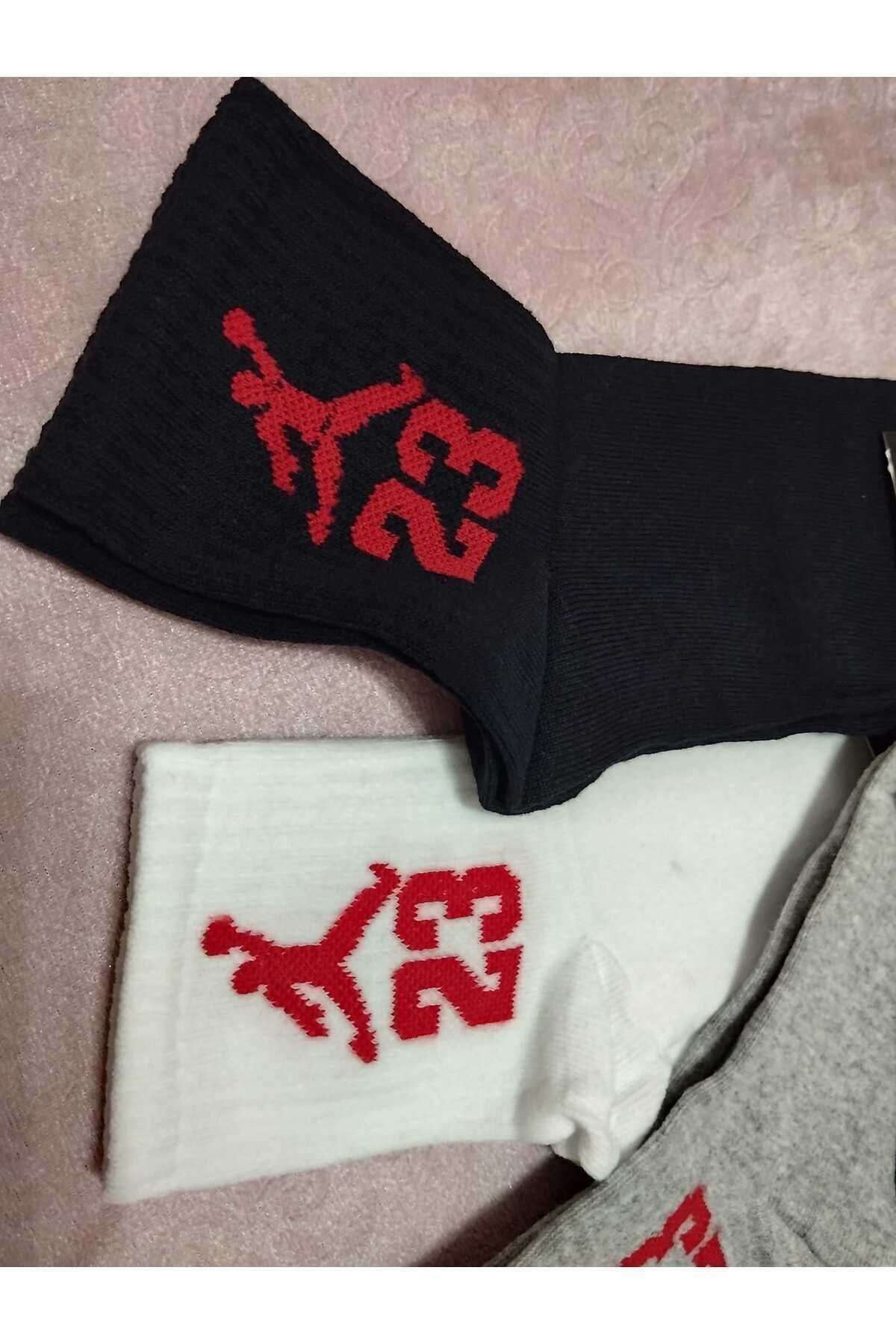 Unisex 23 Yazılı 4'Lü Kolej Çorap
